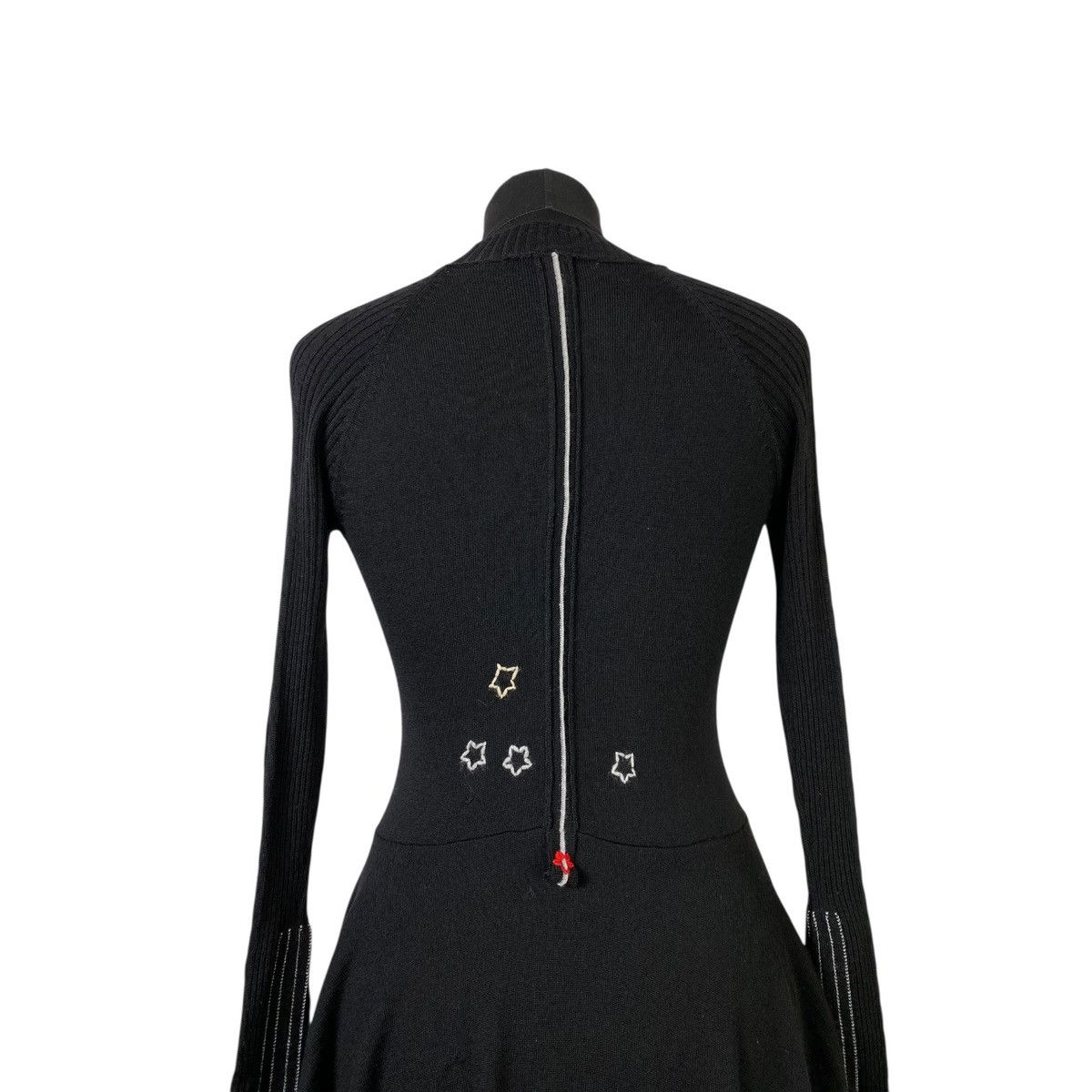 Marithe + Francois Girbaud M+FG Long Sleeve Bodycon Ballon Hem Wool Stars Logo Dress Size M / US 6-8 / IT 42-44 - 7 Thumbnail