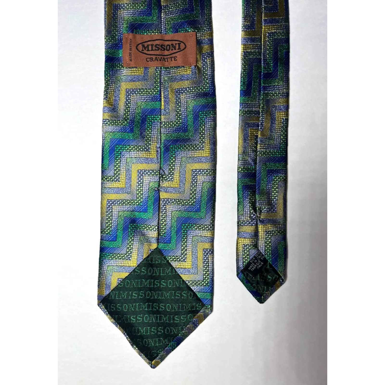 Missoni VINTAGE Missoni Men’s Cravatte Silk Tie Zig Zag Pattern Hand Made in Italy Size ONE SIZE - 6 Thumbnail