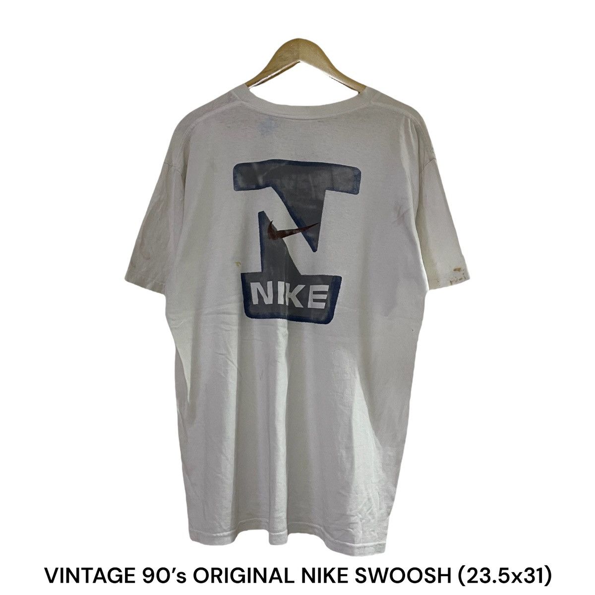 Nike × Vintage Vintage 90’s Nike Swoosh Size US XL / EU 56 / 4 - 1 Thumbnail