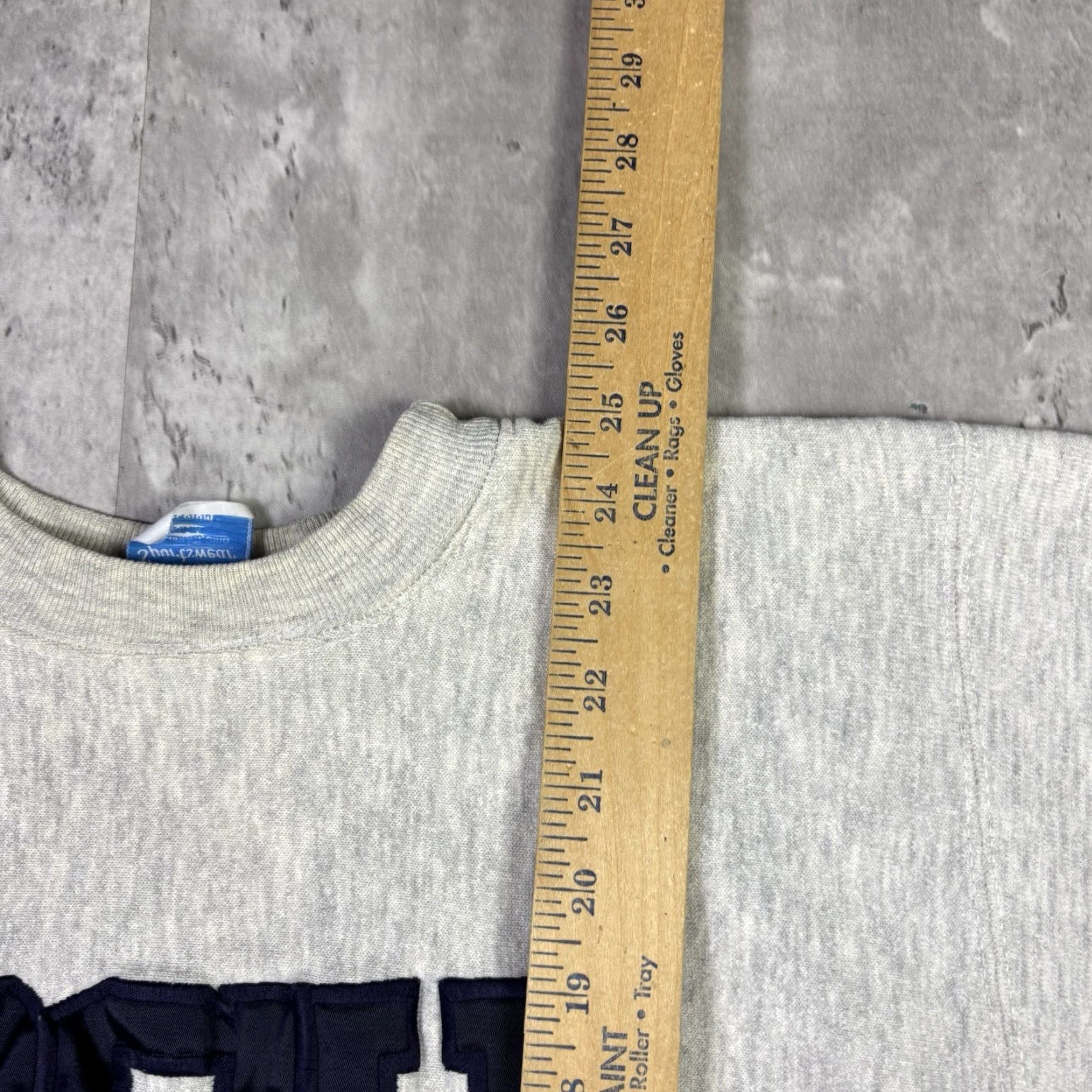 Penn VINTAGE Unbranded Sweatshirt 90s Reverse Weave Penn State University Drawstring Gray Blue M Mens Size US M / EU 48-50 / 2 - 5 Thumbnail