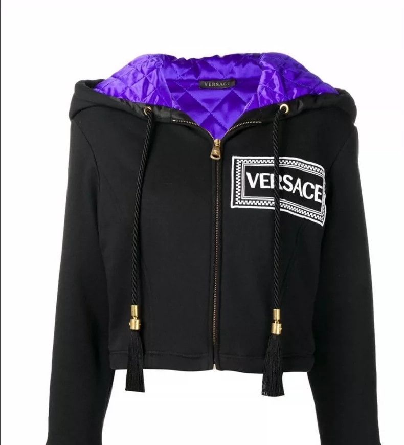 Versace Versace A cropped coat embroidered with fringed hats Size M / US 6-8 / IT 42-44 - 2 Thumbnail