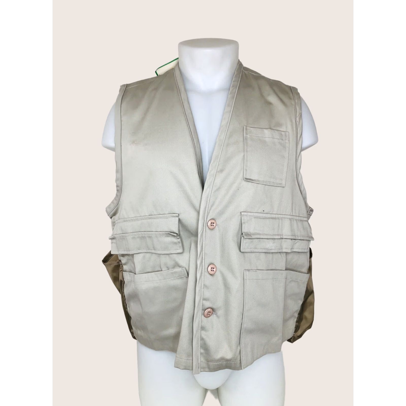 Vintage GAME WINNER Vest - Hunting - Mens L Beige - Old Stock with Tags - New w Tags - J11 Size US L / EU 52-54 / 3 - 1 Thumbnail