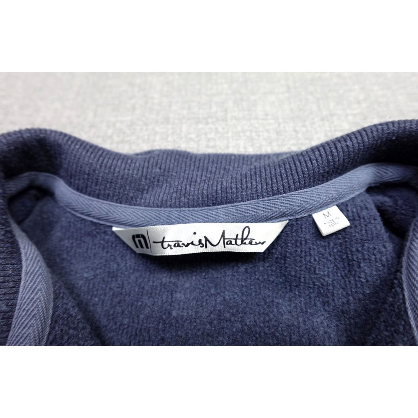 TravisMathew Travis Mathew Sweater Men's M Blue Pullover Knit Stretch Golf Casual High Neck Knitwear Shirt (Color: Blue) - Athletic Fit Size US M / EU 48-50 / 2 - 2 Thumbnail