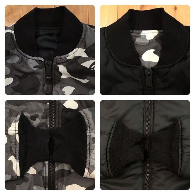 Alpha Industries × Bape 🔥Reversible🔥 ALPHA INDUSTRIES × BAPE MA-1 Bomber Jacket APE Size US L / EU 52-54 / 3 - 6 Thumbnail