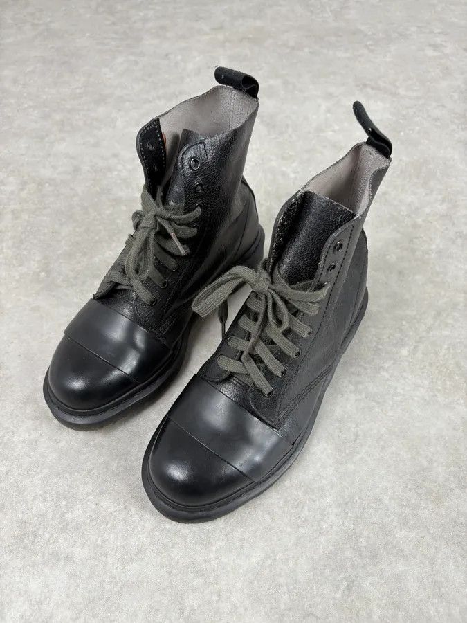 Vintage AW2016 Marni Dr. Martens Black Leather Combat Boots Size US 9 / EU 42 - 3 Thumbnail