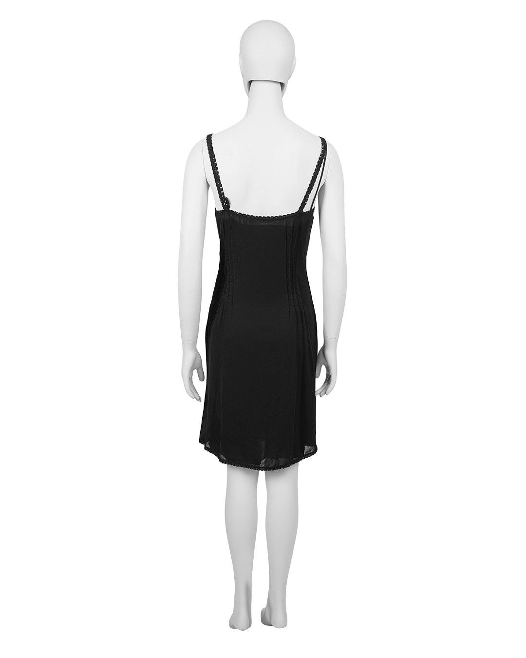 Miu Miu Miu Miu 90s Viscose Black Dress with Sequin Lining Size S / US 4 / IT 40 - 6 Thumbnail