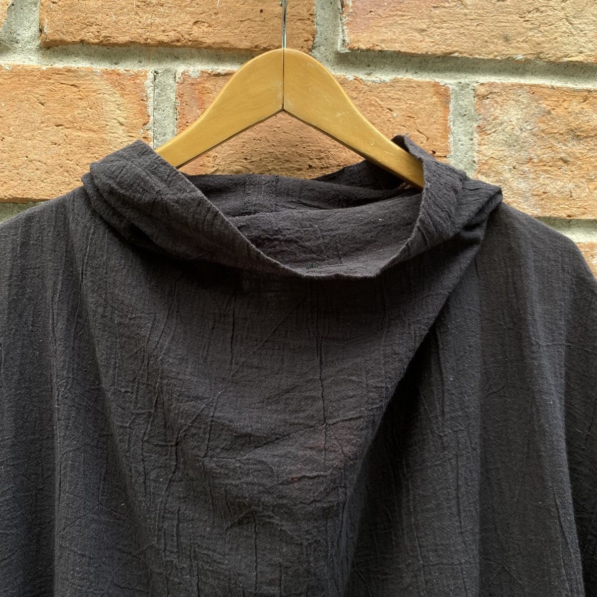 Japanese Brand bx bi eks Black Crinkled Cowl Neck Top Size XS / US 0-2 / IT 36-38 - 3 Thumbnail