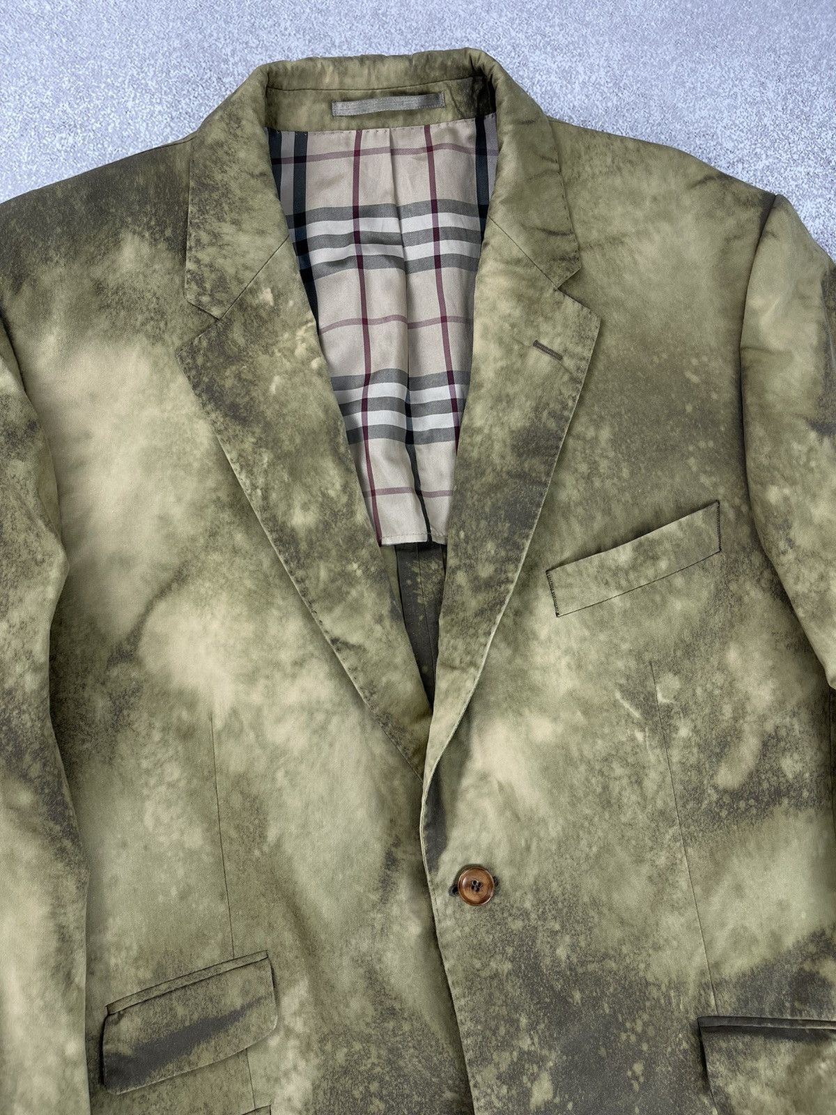 Burberry × Vintage Vintage Burberry Custom Tie Dye Suit Blazer Trousers Size 52 Size 52R - 7 Thumbnail