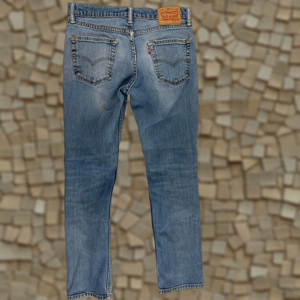 Levi's Levi's Signature Jeans Mens 33x30 Blue Denim Dsitressed Regular Straight Modern Vintage No Size US 33 - 1 Thumbnail
