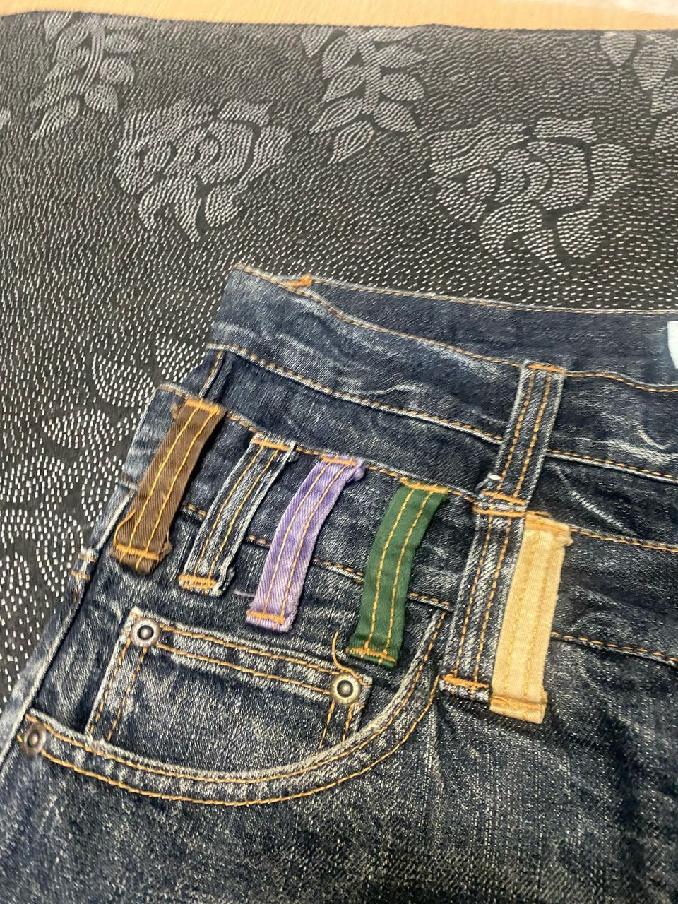 If Six Was Nine 💥 DELETE💥 Vintage Nylaus Double Waist Distressed Denim Size US 32 / EU 48 - 5 Thumbnail