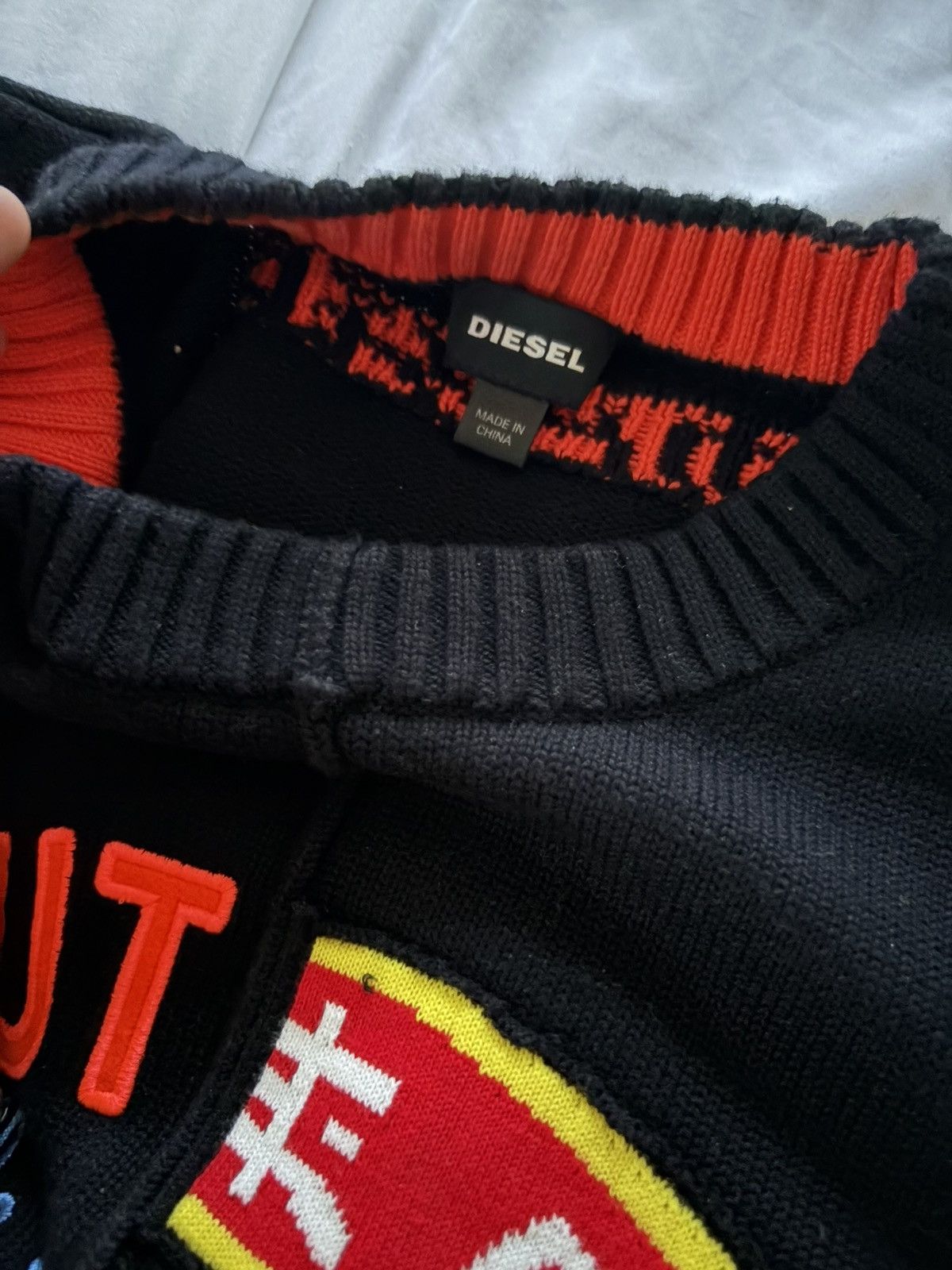 Other Black Embroidered/Knit DIESEL Sweater Size US M / EU 48-50 / 2 - 5 Thumbnail
