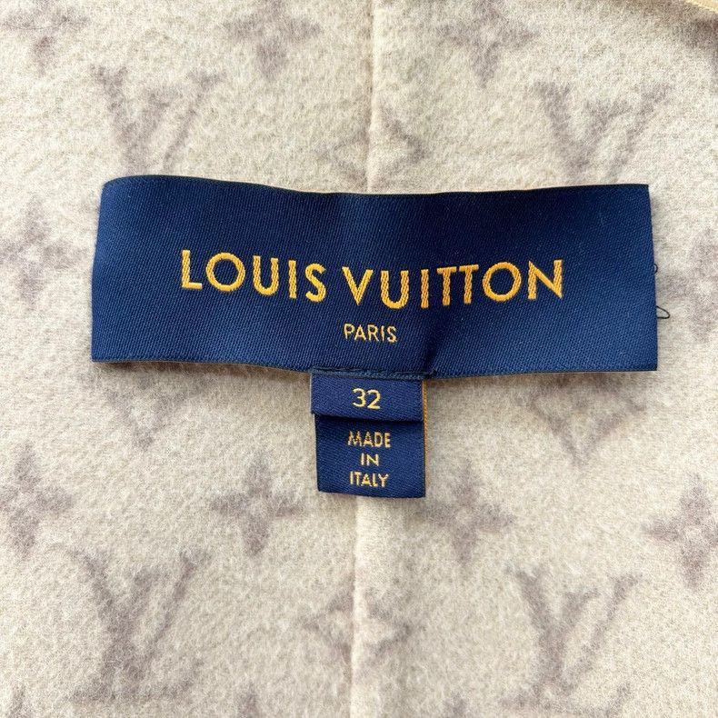 Louis Vuitton Beige Long Wool Coat with Logo Interior-2506 Size XS / US 0-2 / IT 36-38 - 3 Thumbnail