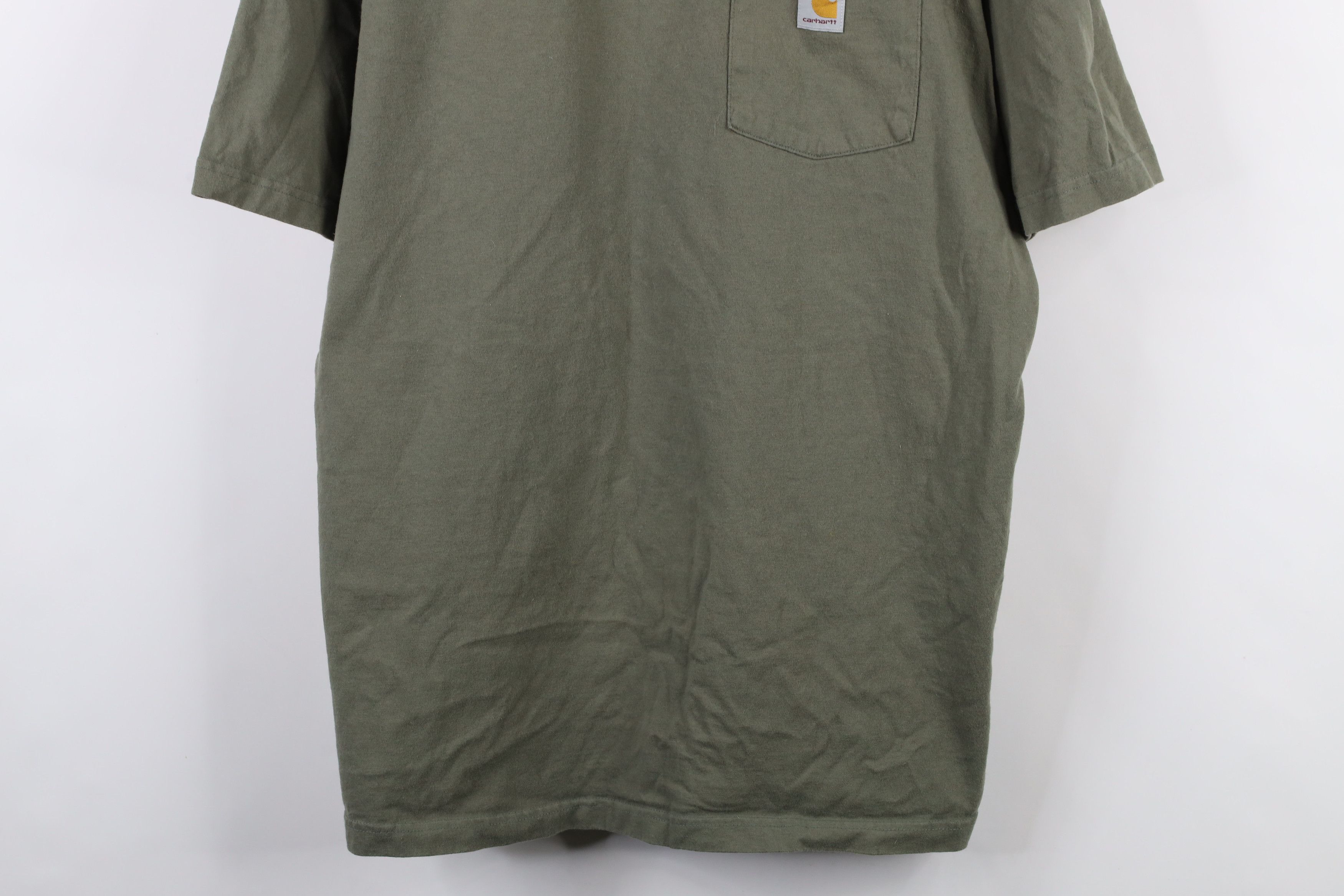 Carhartt × Vintage Vintage Y2K Carhartt Loose Fit Pocket T-Shirt Olive Green Size US L / EU 52-54 / 3 - 3 Thumbnail