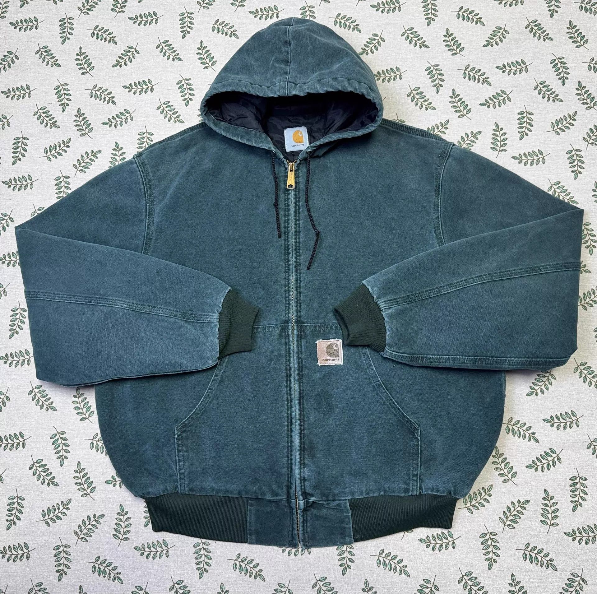 Carhartt Carhartt J06 HTG L Hunter Green Hooded Jacket Size US L / EU 52-54 / 3 - 1 Thumbnail