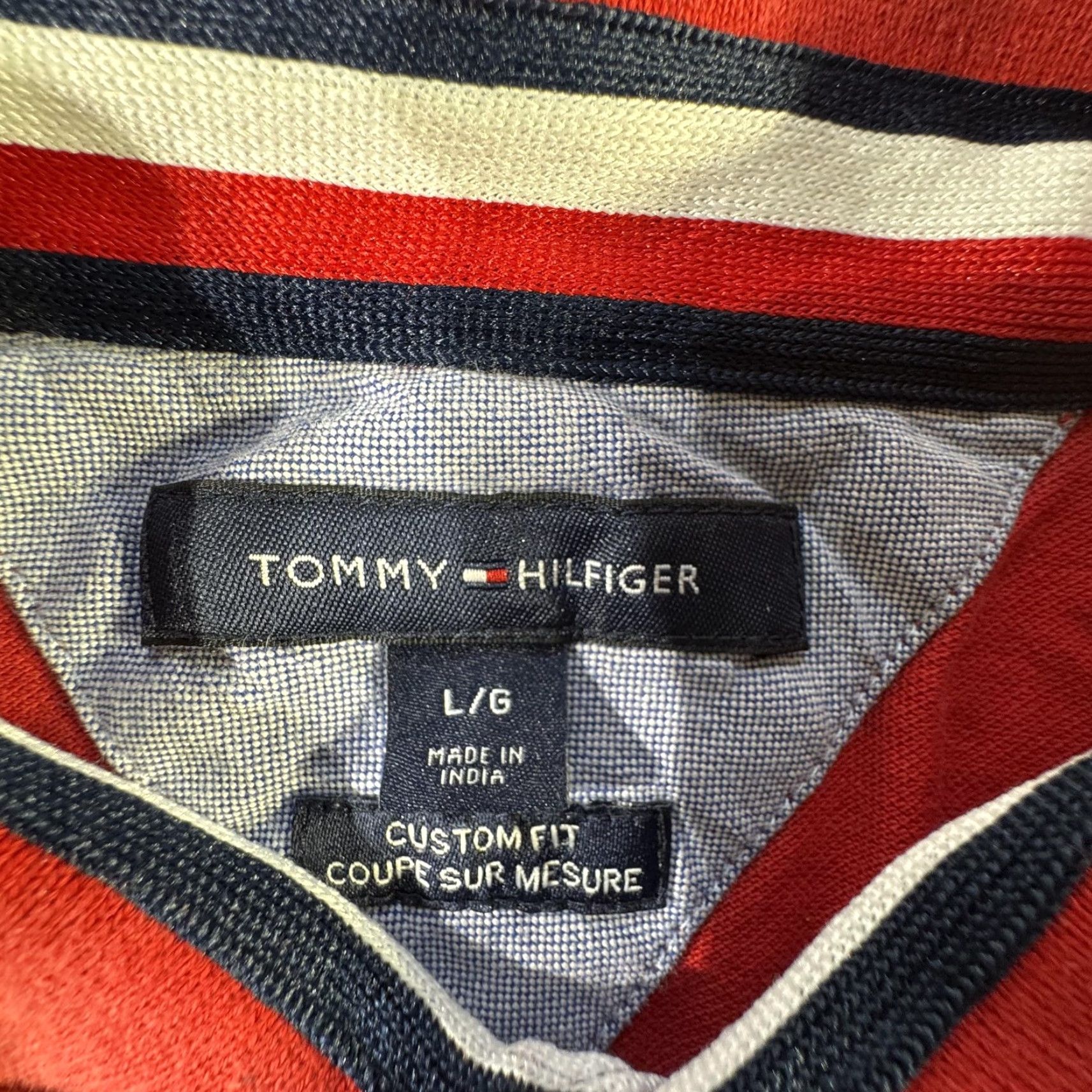 Tommy Hilfiger VINTAGE Tommy Hilfiger Polo Shirt Men Large Red Short Sleeve Casual Logo 90s Size US L / EU 52-54 / 3 - 6 Thumbnail