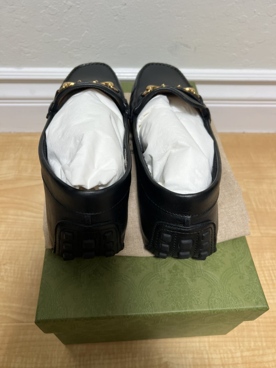 Gucci Gucci Ayrton Webbing-Trimmed Horsebit Leather Driver Loafers Size US 11.5 / EU 44-45 - 3 Thumbnail