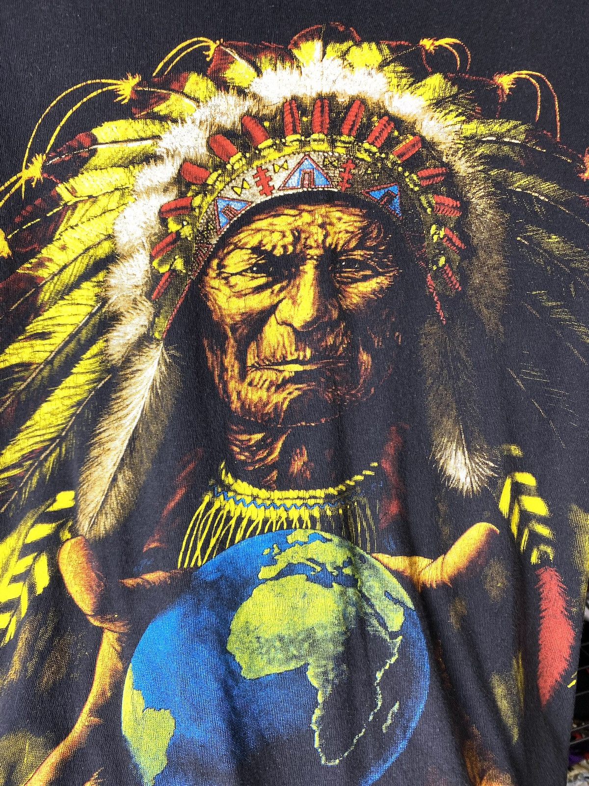 Other 💥Rare! 80-90’s Vintage Indian Spirit Boxy T Shirt 3d Emblem Size US XL / EU 56 / 4 - 6 Thumbnail