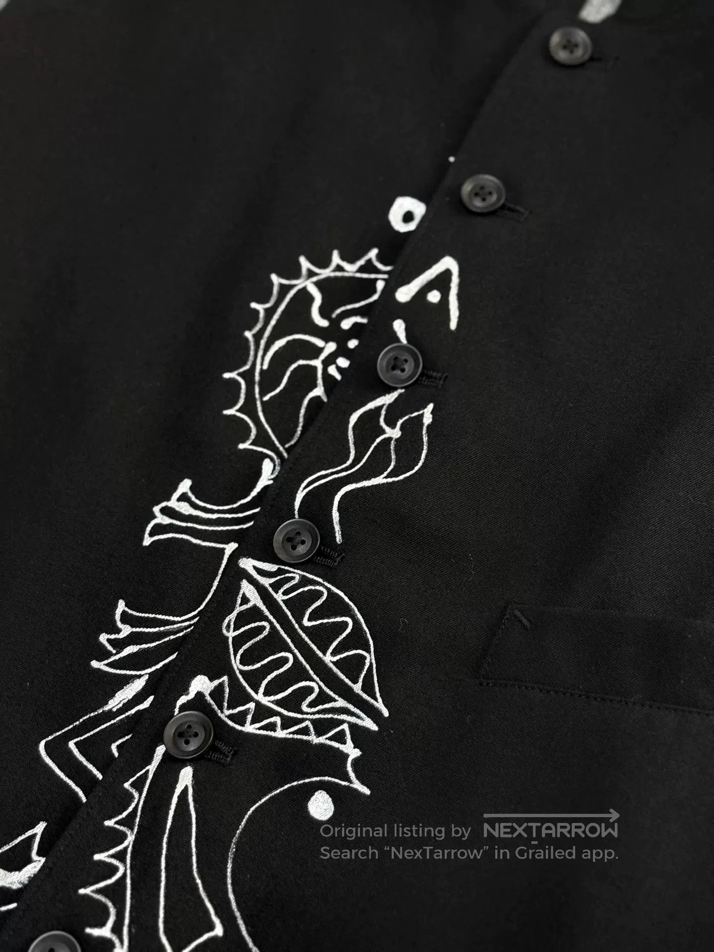 Yohji Yamamoto Yohji Yamamoto Graffiti Hooded Vest. Size US L / EU 52-54 / 3 - 5 Thumbnail
