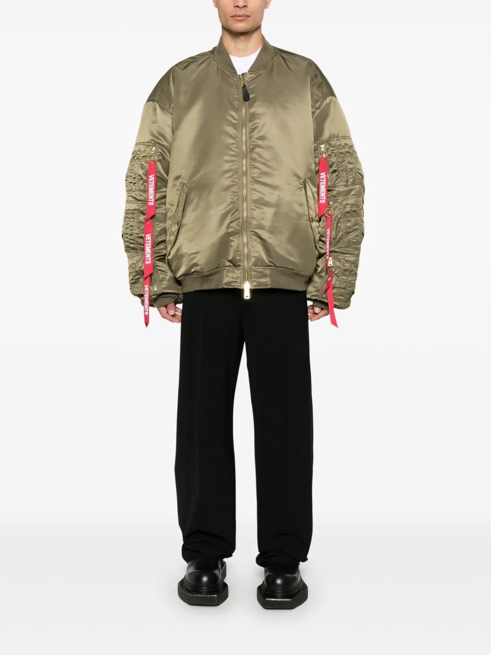 Vetements o1mle0226 Cargo Bomber Jacket in Green Size US M / EU 48-50 / 2 - 6 Thumbnail