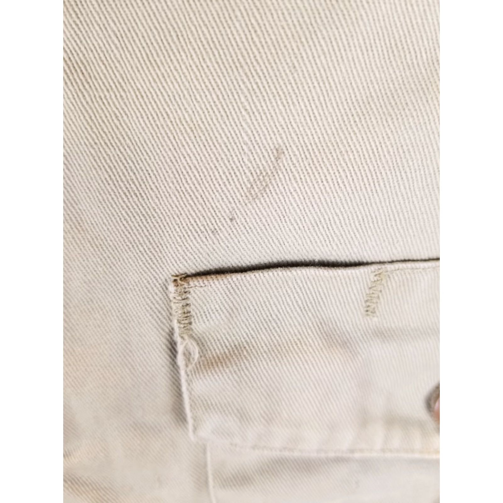 Vintage VINTAGE Unbranded Beige Work Mechanic Gray Fannel Lining Jacket SZ 42 Men's Jacket 50s 24in Chest Cross Shoulder 24in Size US XS / EU 42 / 0 - 5 Thumbnail