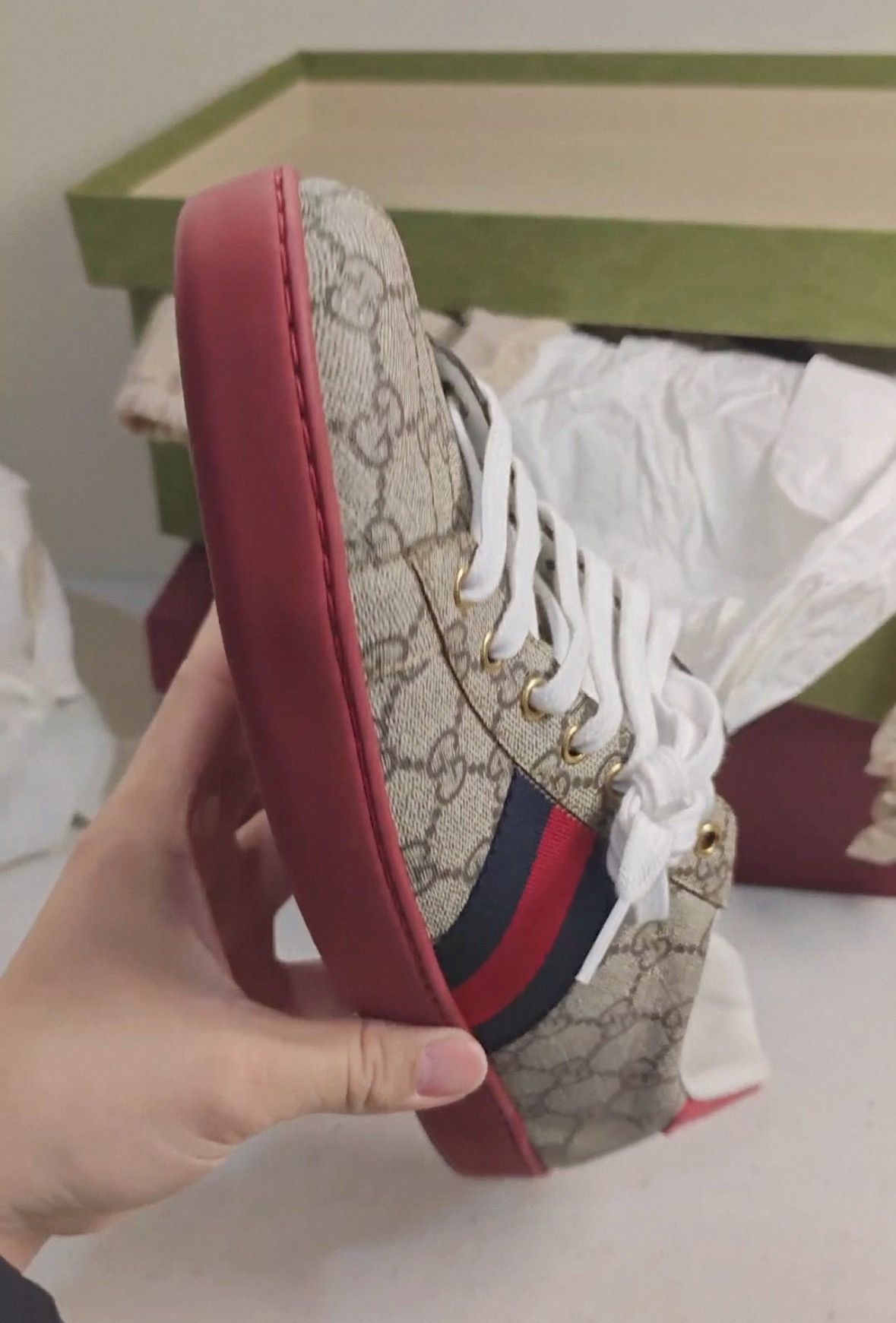 Gucci Gucci Ace Supreme Vintage Casual Sneakers - Size US 13 / EU 46 - 9 Thumbnail