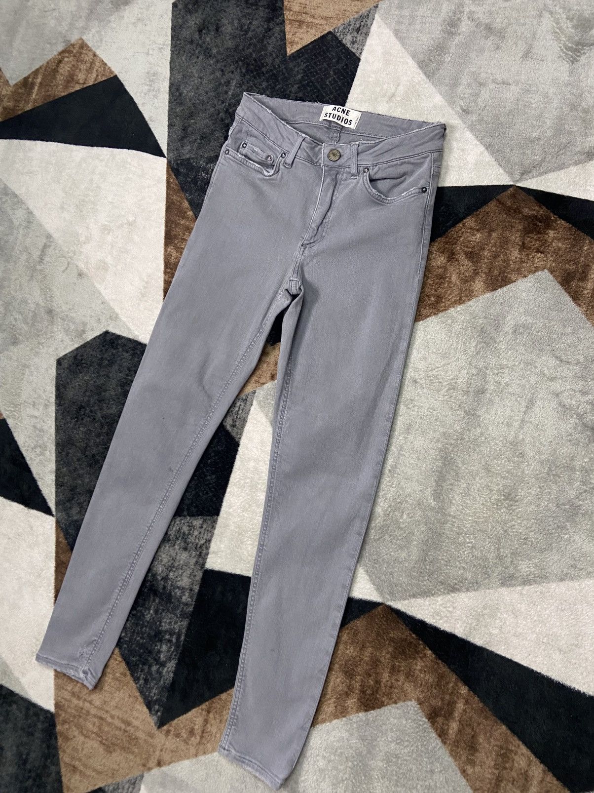 Acne Studios Acne Studios “Skin 5 Used Grey” Skinny Jeans Size 25" / US 0 / IT 36 - 10 Thumbnail