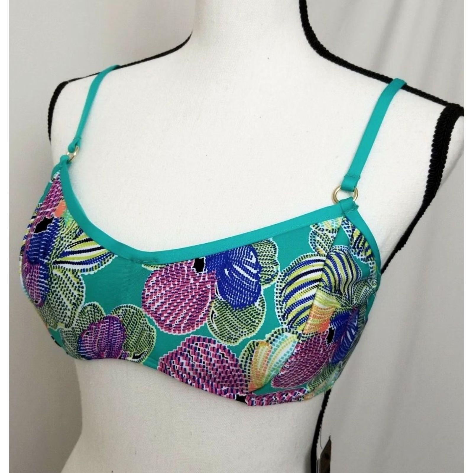 Laundry by Shelli Segal Laundry Top Womens L Shelli Segal Bikini Bathing Suit Multi color Floral NWT Size L / US 10 / IT 46 - 3 Thumbnail