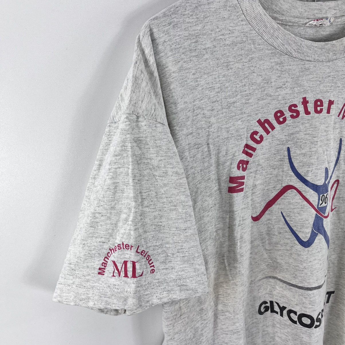 Vintage Vtg Manchester Marathon 1996 Glycosport T-Shirt Rare Sz XL Size US XL / EU 56 / 4 - 3 Thumbnail