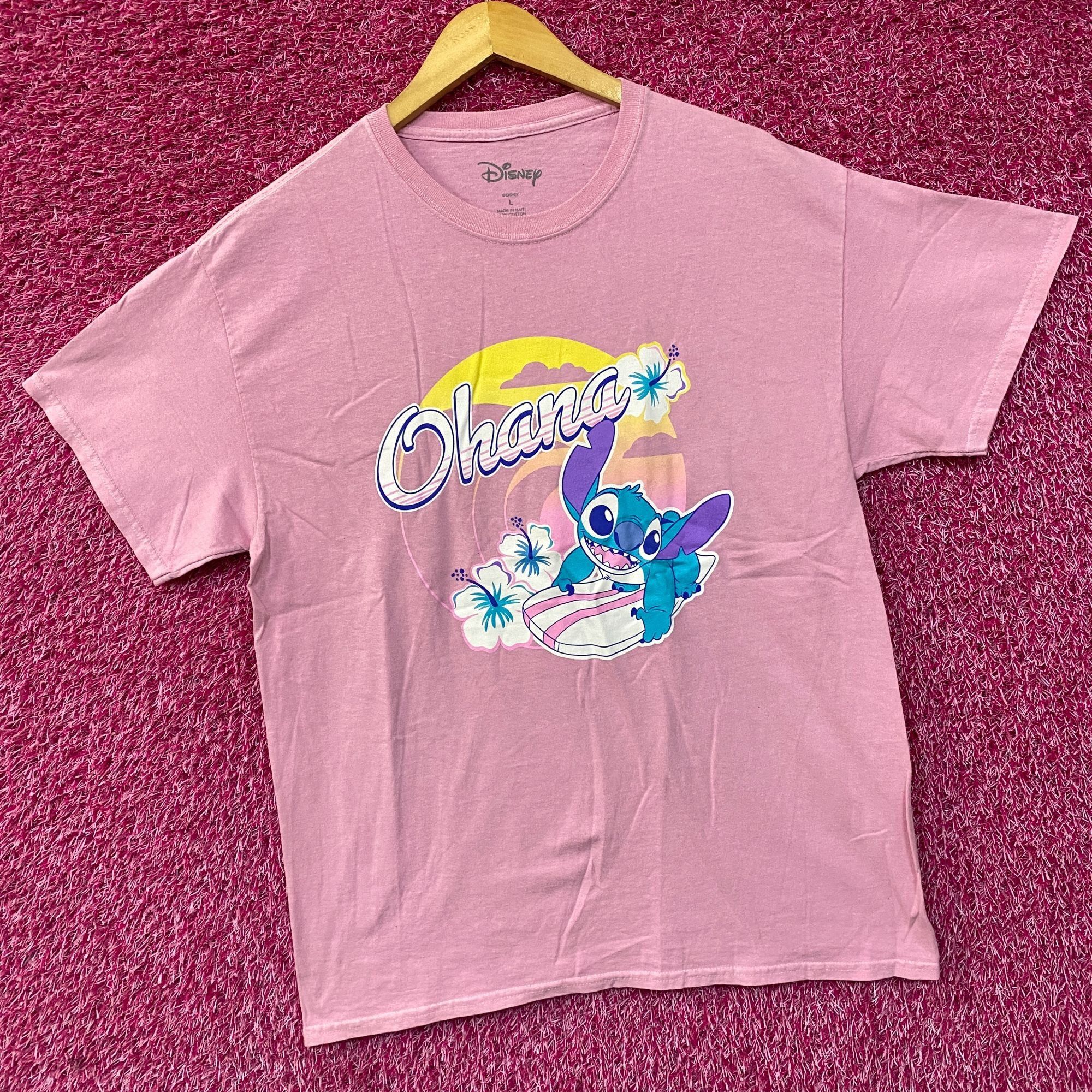 Disney Disney Lilo & Stitch Ohana Surfs Up Stitch Pink T-Shirt Larg Size US L / EU 52-54 / 3 - 3 Thumbnail