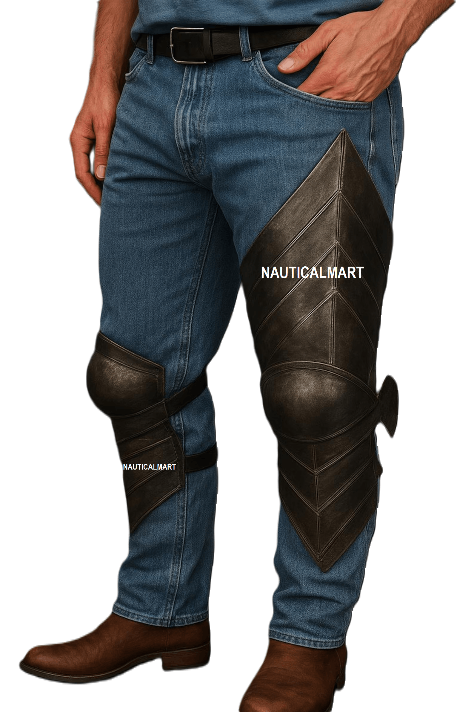 Other Handmade Gothic Knight Leg Armor Size ONE SIZE - 4 Thumbnail