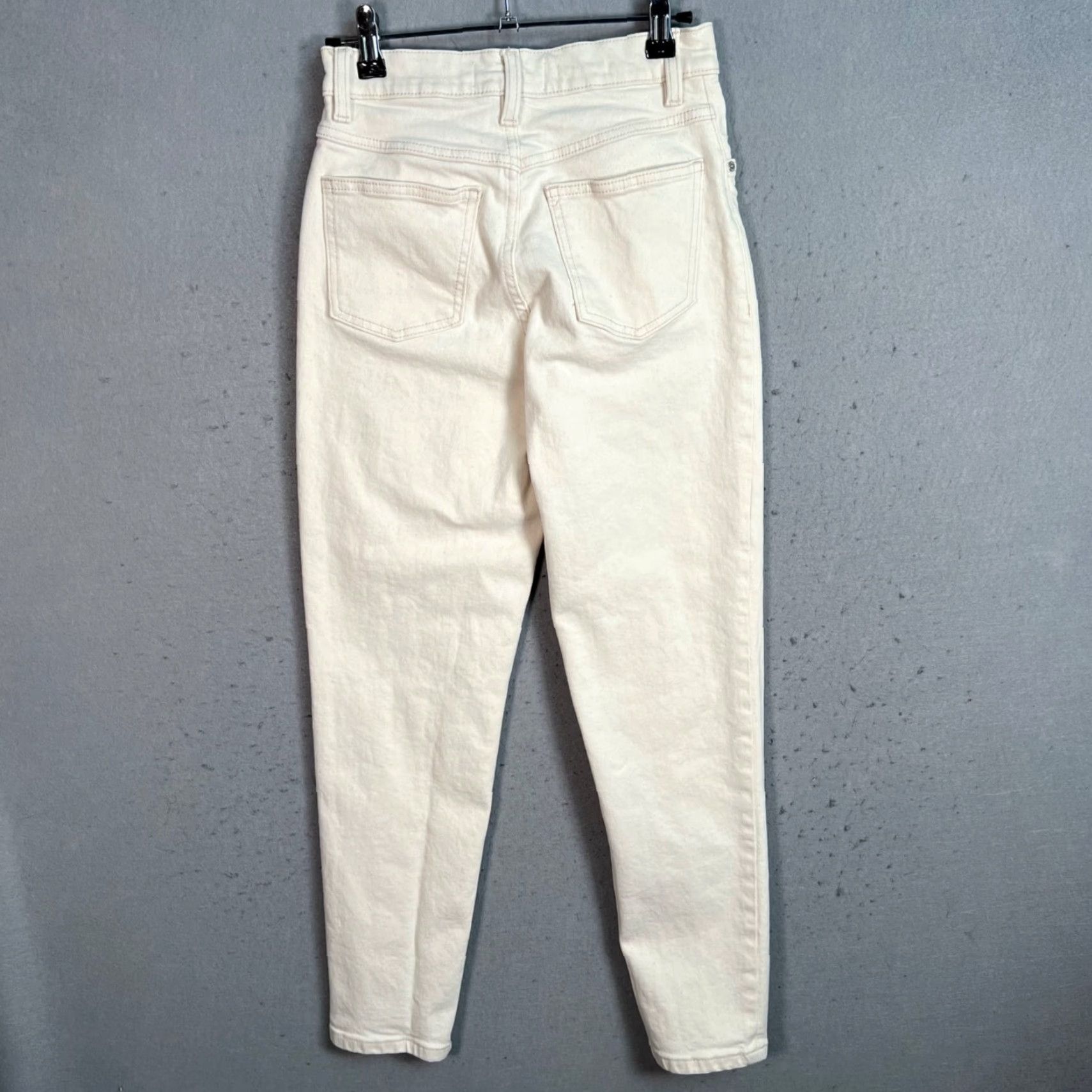 Mango Mango High-Waisted Off-White Jeans Womens Size 1 Skinny Ankle Mid Rise Denim 24 in 27 in 8/10 Womens Size 25" / US 0 / IT 36 - 2 Thumbnail