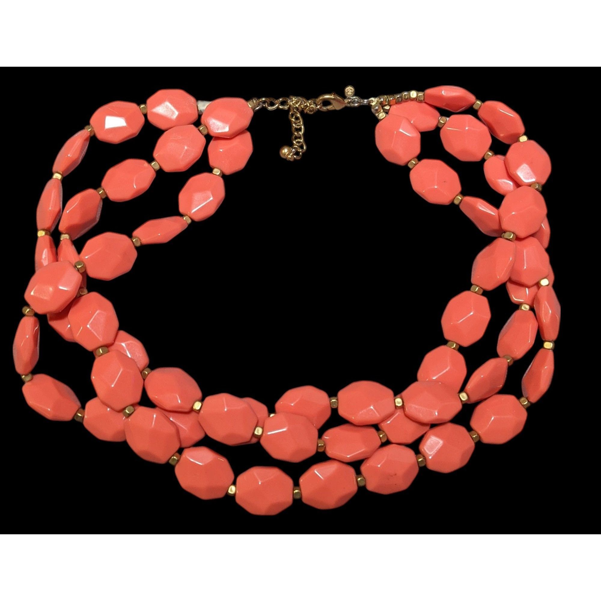 Other Premier Designs Chunky Beaded Coral And Gold Tone Multilayer Size ONE SIZE - 1 Thumbnail