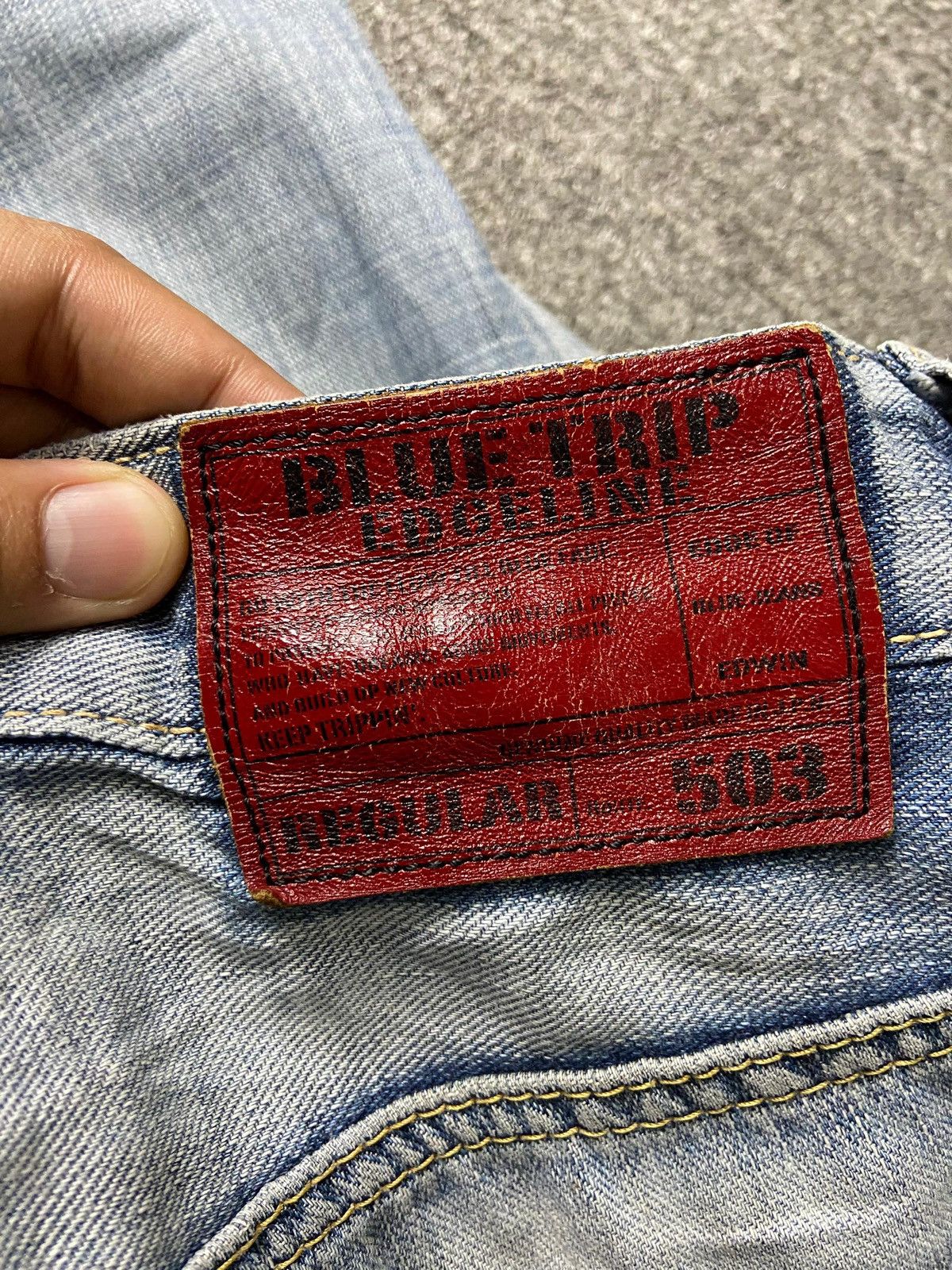 Edwin × Japanese Brand × Vintage EDWIN x BLUE TRIP Regular Fit Cut Jeans (131) Size US 31 - 3 Thumbnail