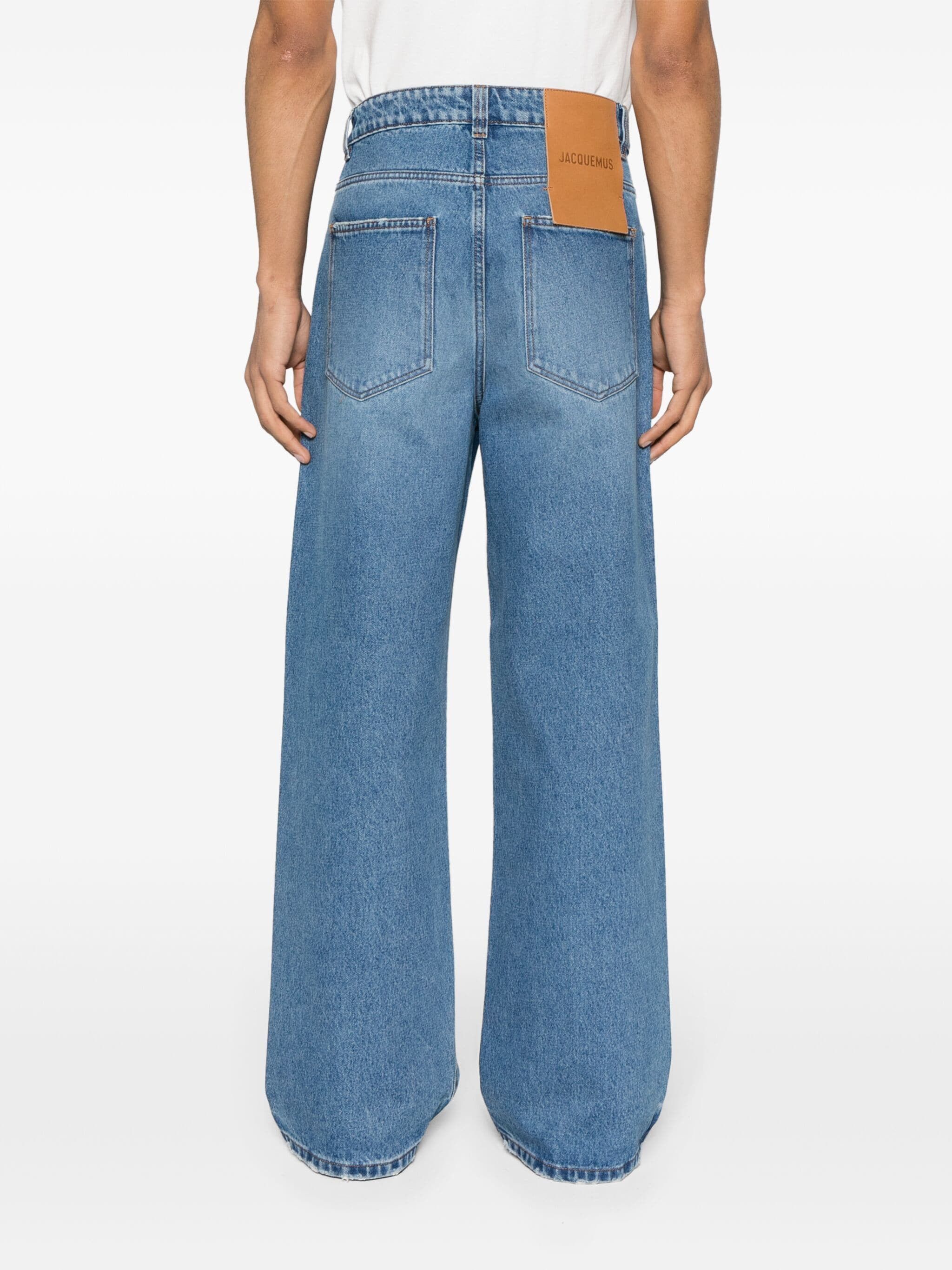 Jacquemus o1s22i1n1024 Large Denim Jeans in Blue Size US 31 - 4 Thumbnail