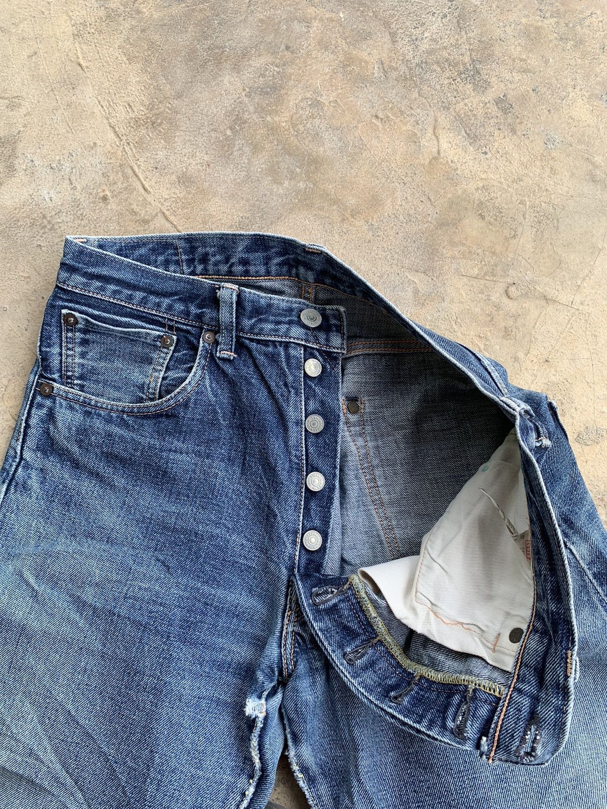 Levi's Vintage Levis Big E 501XX Selvedge Distressed Denim Size US 30 / EU 46 - 12 Thumbnail