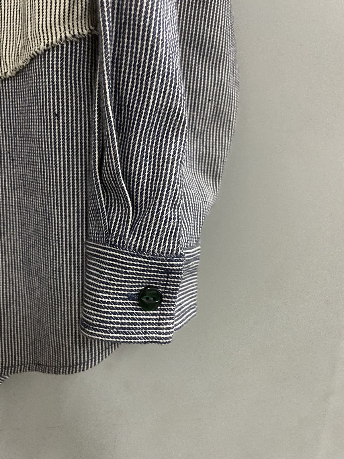 Japanese Brand × go slow caravan GO SLOW CARAVAN Work Shirt Patch Railway Stripes Size US L / EU 52-54 / 3 - 5 Thumbnail