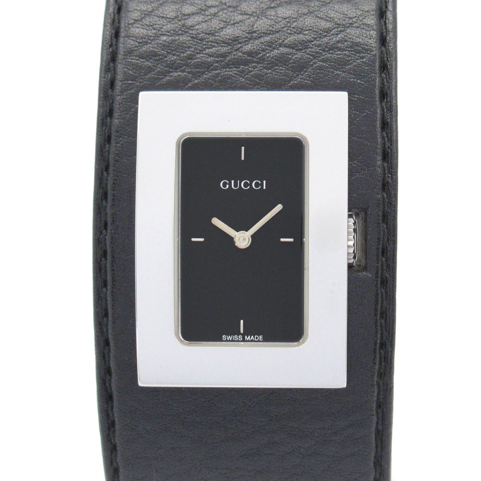 Gucci Gucci Bangle Watch Women Quartz Stainless Steel Leather Belt Black Size ONE SIZE - 1 Thumbnail