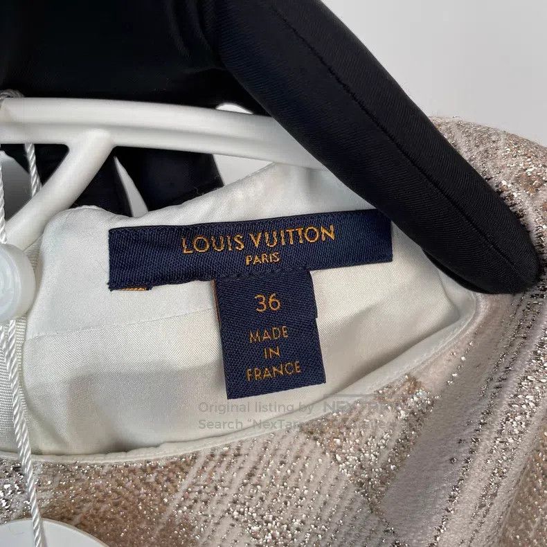 Louis Vuitton Louis Vuitton Gold silk embroidery in beige colour dress Size XS / US 0-2 / IT 36-38 - 7 Thumbnail