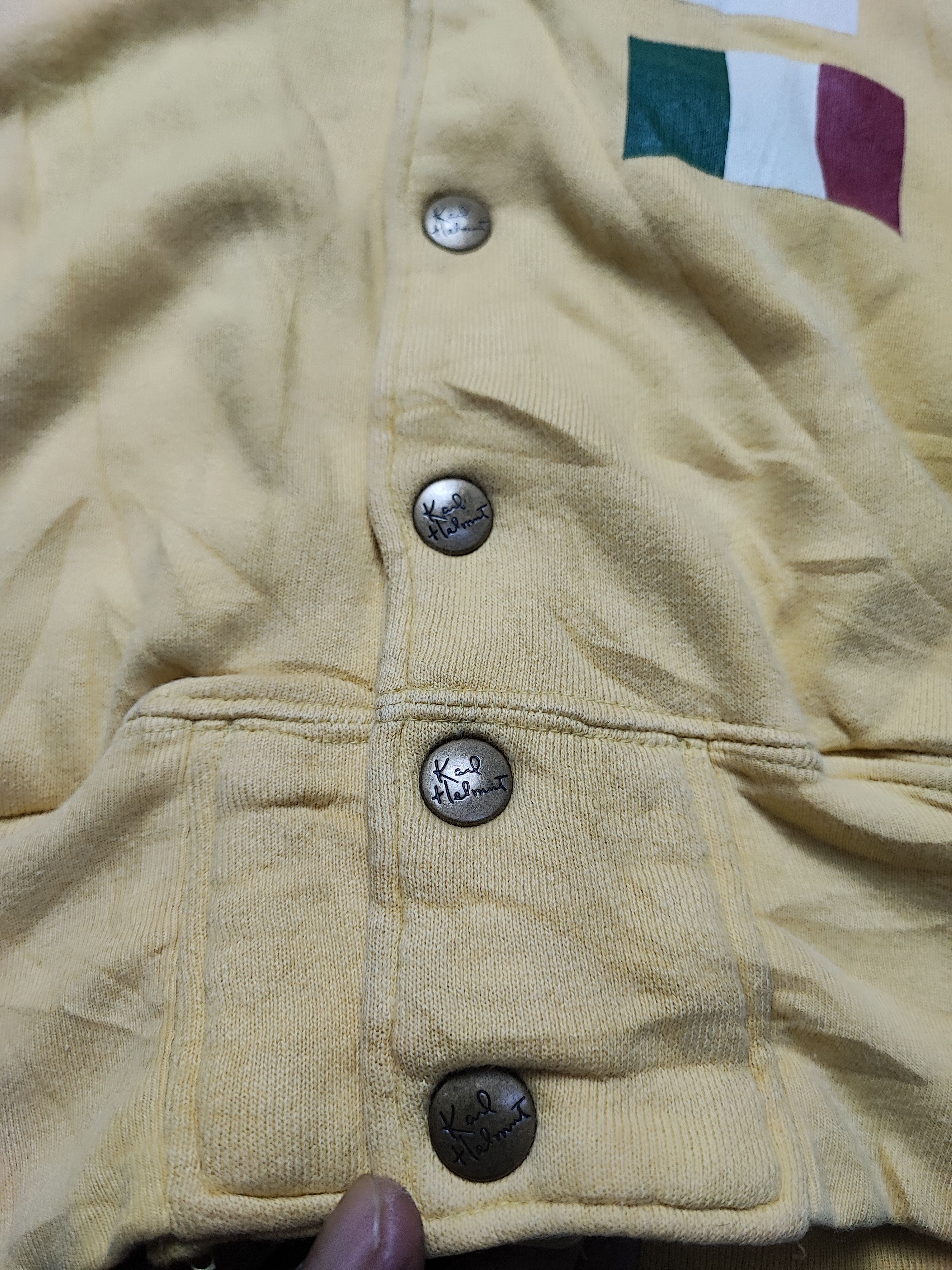 Designer Vintage Karl Helmut Big Logo Patched Zip up Hoodie Size US L / EU 52-54 / 3 - 8 Thumbnail