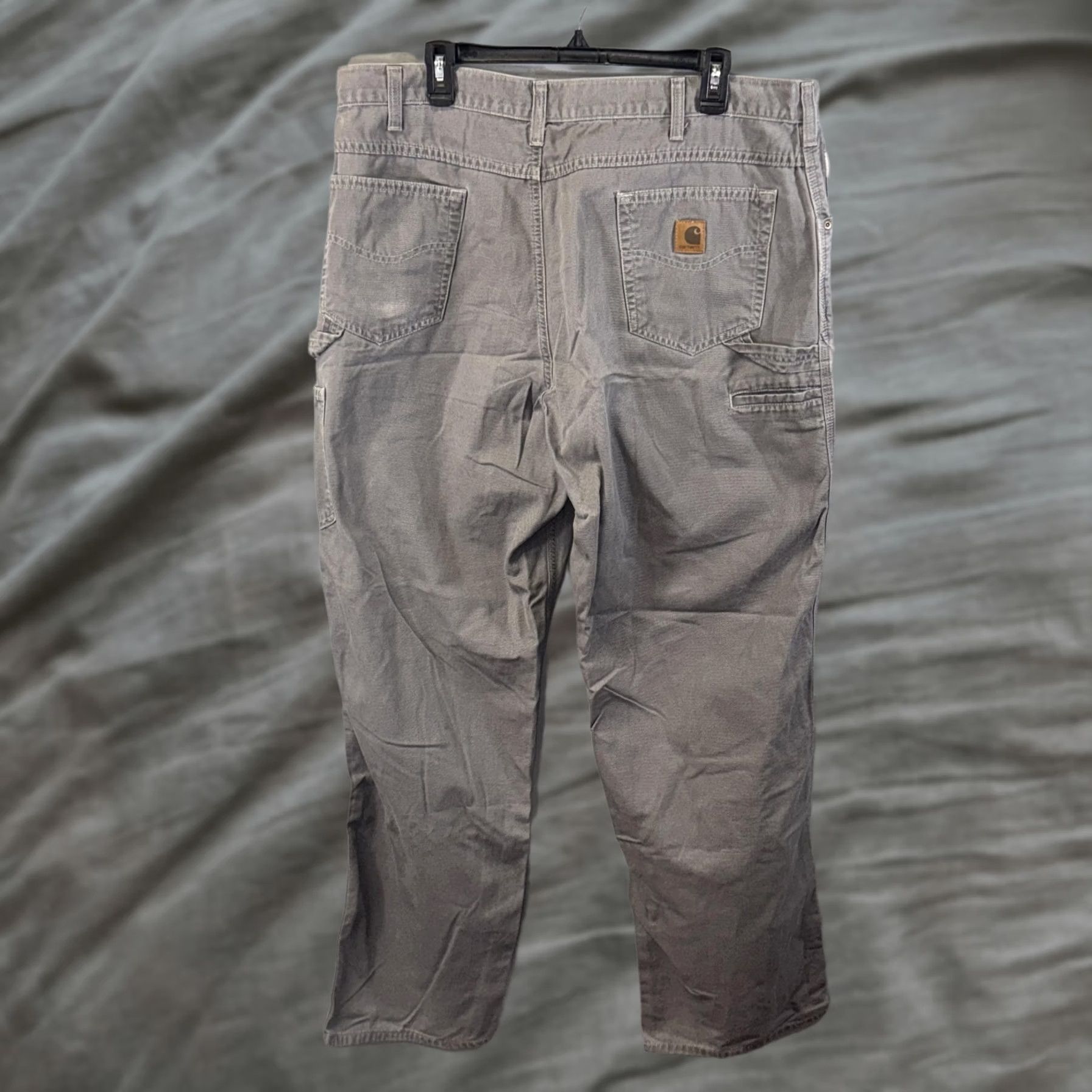 Carhartt Carhartt Pants Mens 38x32 Gray Carpenter Workwear Utility Double Knee Canvas Size US 38 / EU 54 - 1 Thumbnail