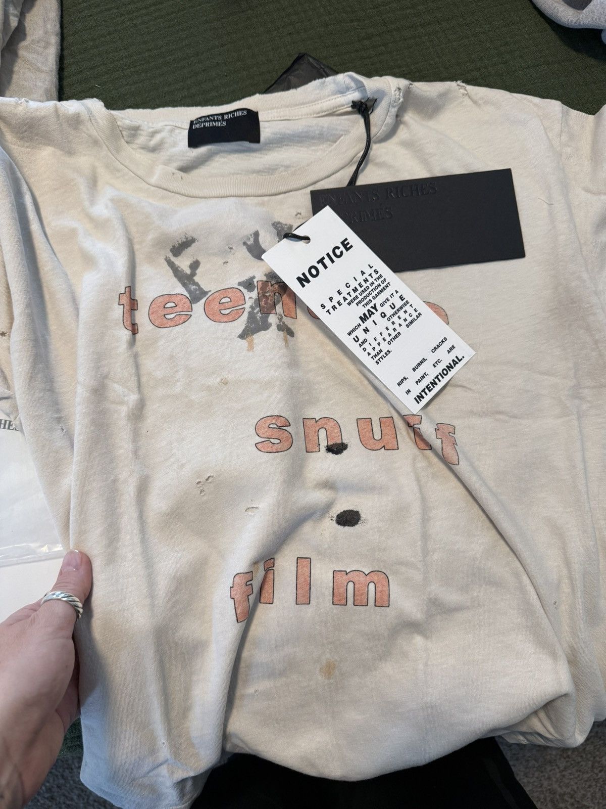 Enfants Riches Deprimes TEENAGE SNUFF T-SHIRT Size US M / EU 48-50 / 2 - 7 Thumbnail
