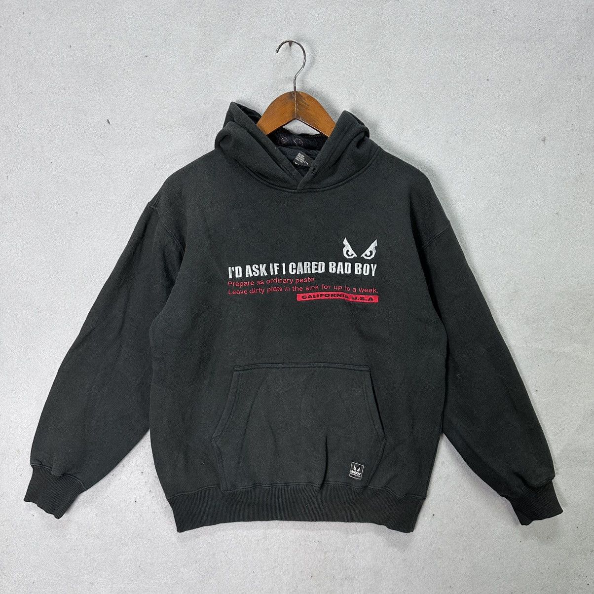 Vintage Vintage Bad Boy Hoodie Black Streetwear Spell Out Size US L / EU 52-54 / 3 - 1 Thumbnail