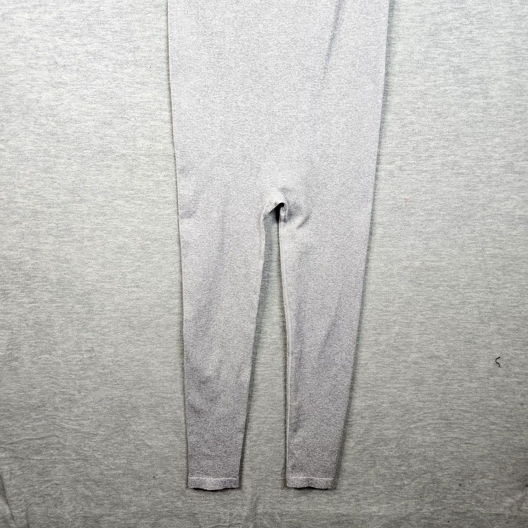 Vintage HATCH Grey Body Maternity Rib Unitard Jumpsuit V-neck Skinny Leg Size M Womens Sleeveless Size 32" / US 10 / IT 46 - 4 Thumbnail