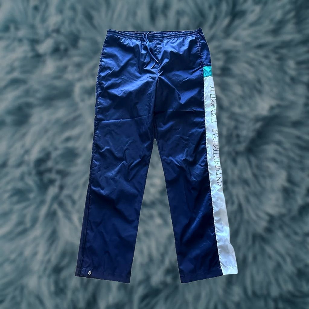 Adidas VINTAGE Adidas Track Pants Men Size XL Blue Windbreaker Baggy 80s Made In Taiwan Size US 36 / EU 52 - 1 Thumbnail
