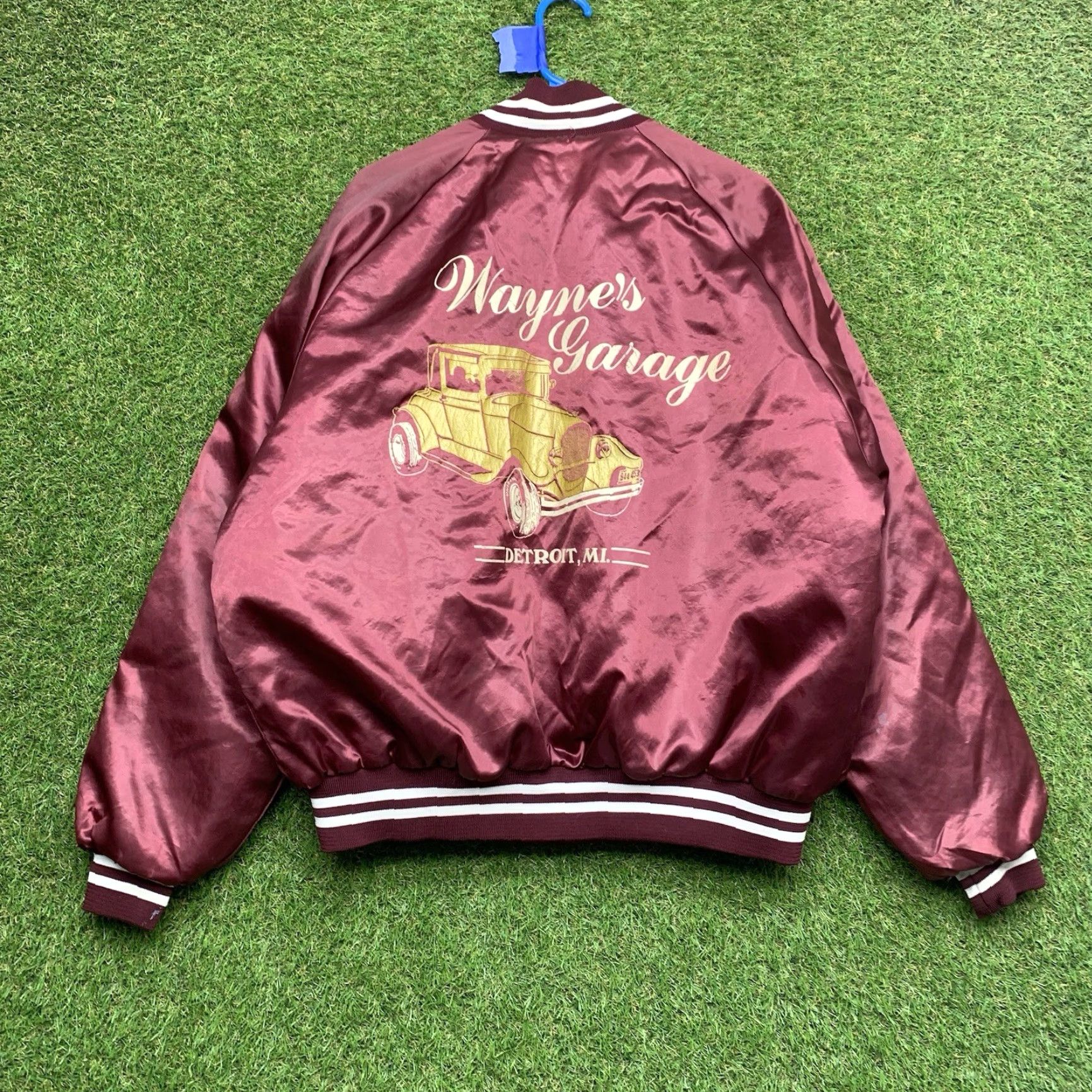 Garage VINTAGE Westark Satin Jacket Bomber Jacket 90s Mens XL Red Snap USA Made Includes Logo Theme 90s Mens XL Red Jacket Size US XL / EU 56 / 4 - 2 Thumbnail