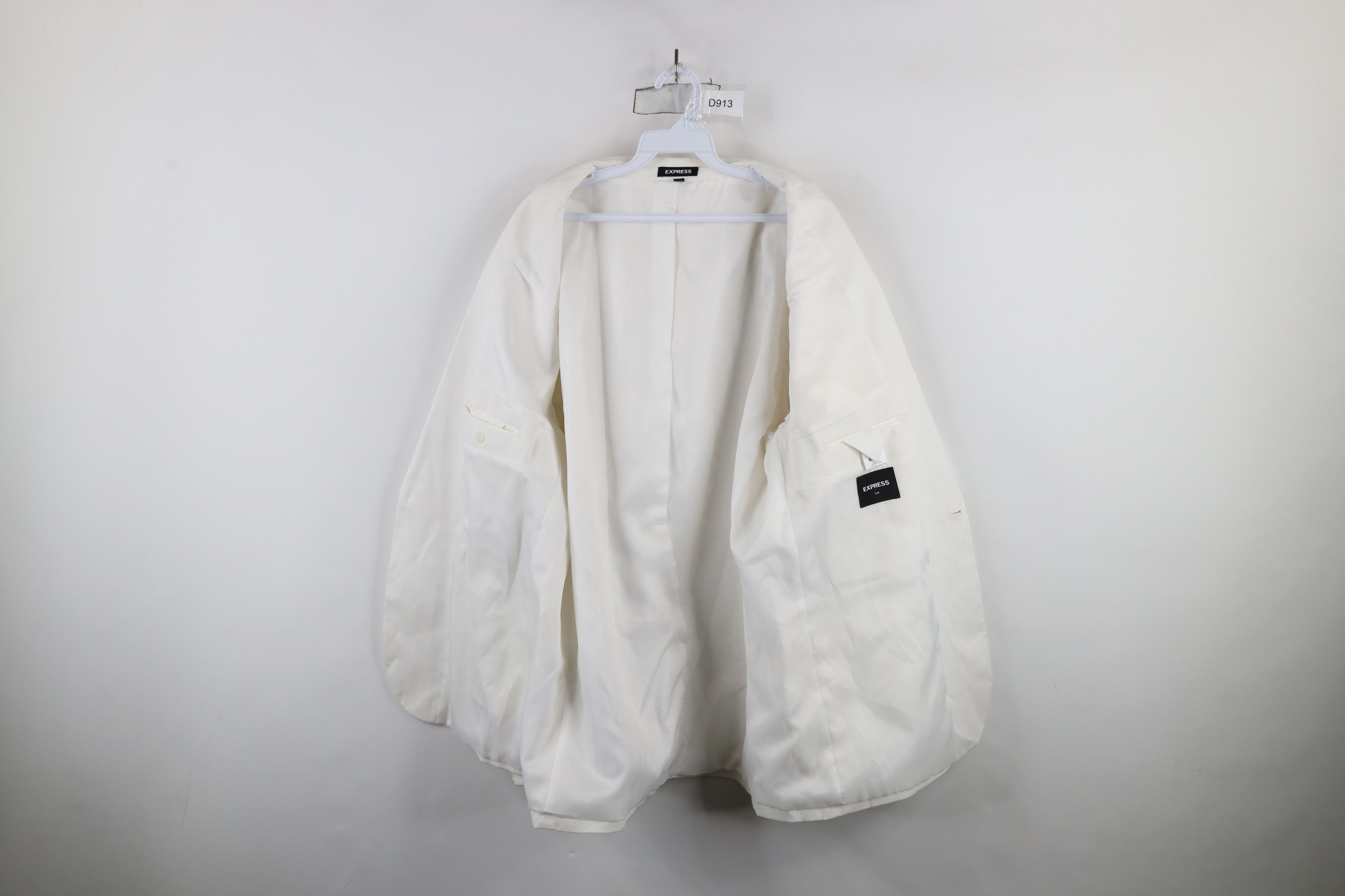 Express × Vintage Express One Button Wedding Tuxedo Suit Blazer Jacket White Size US XXL / EU 58 / 5 - 10 Thumbnail