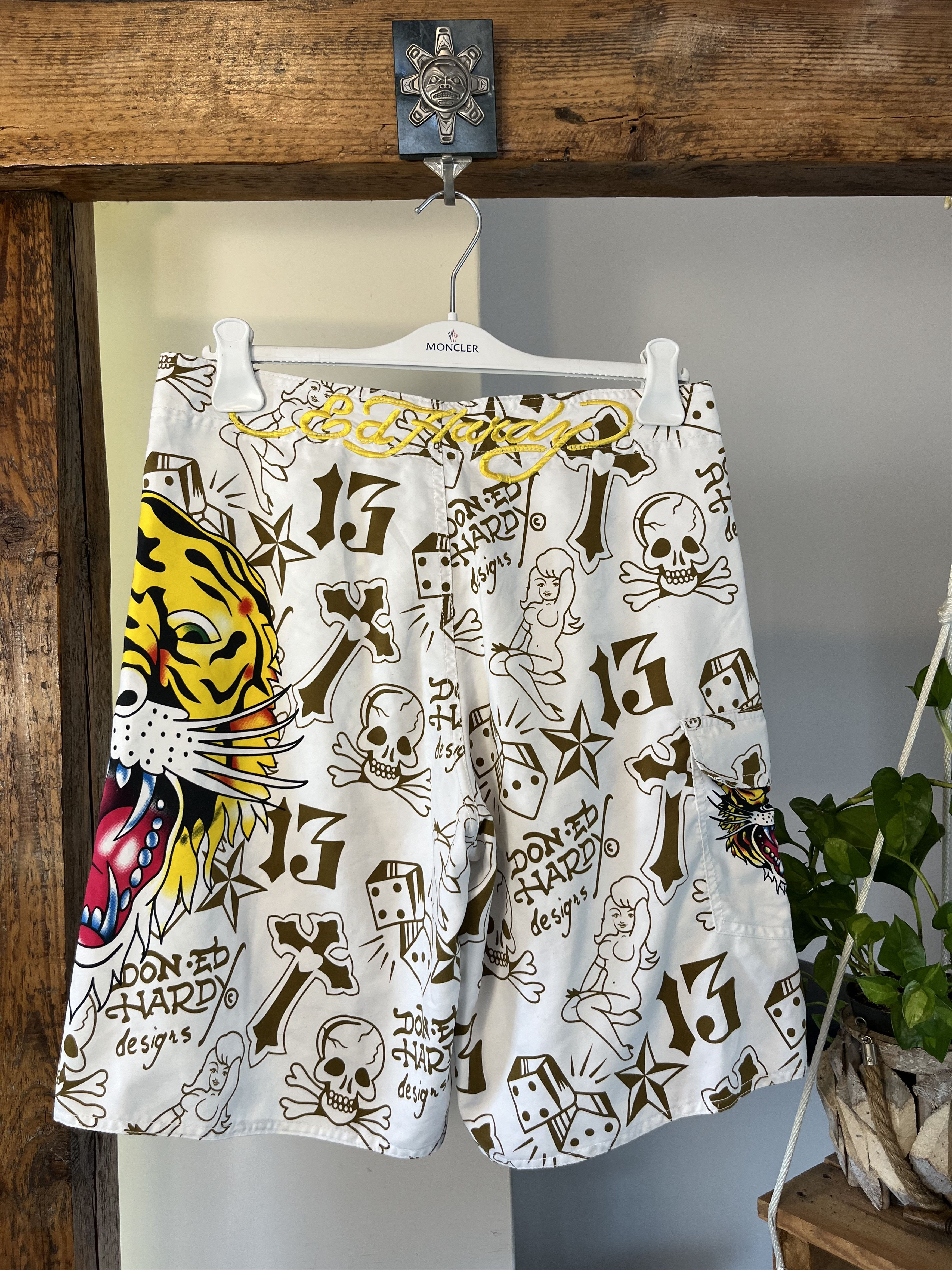 Christian Audigier Ed Hardy by Christian Audigier Beach Swimming Shorts Size US 34 / EU 50 - 5 Thumbnail