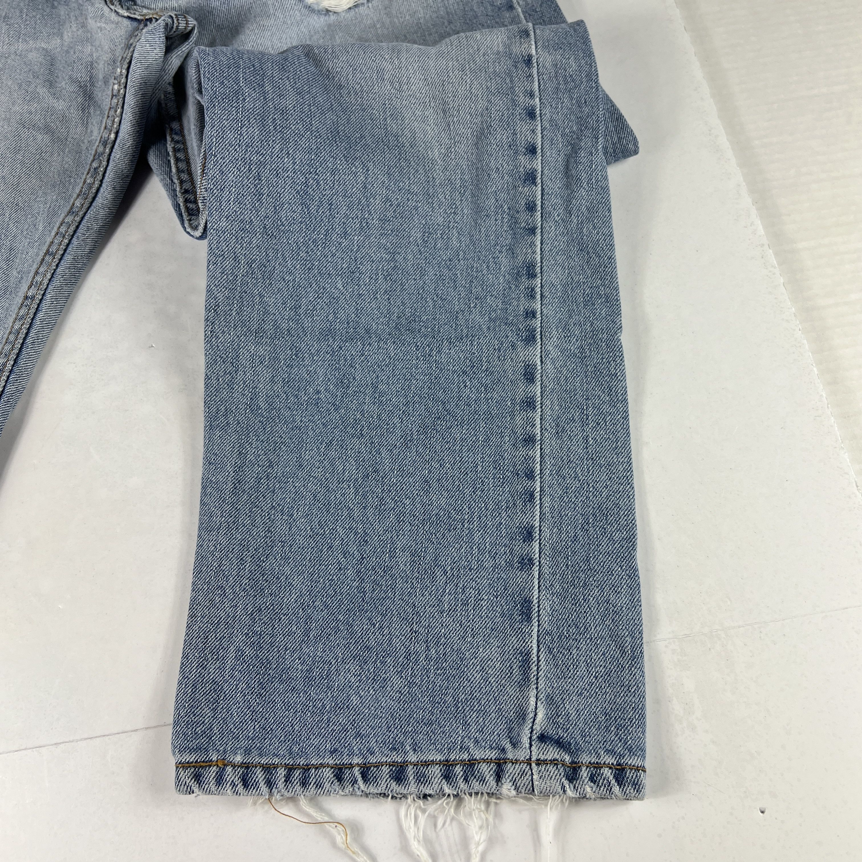 Levi's × Vintage Y2K Levi's Jeans 505 Straight Blue Faded Distressed Denim Size US 34 / EU 50 - 8 Thumbnail