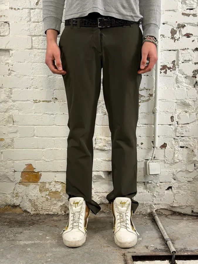 Prada 2000s Prada Stretch Olive Khaki Pants Size US 32 / EU 48 - 2 Thumbnail