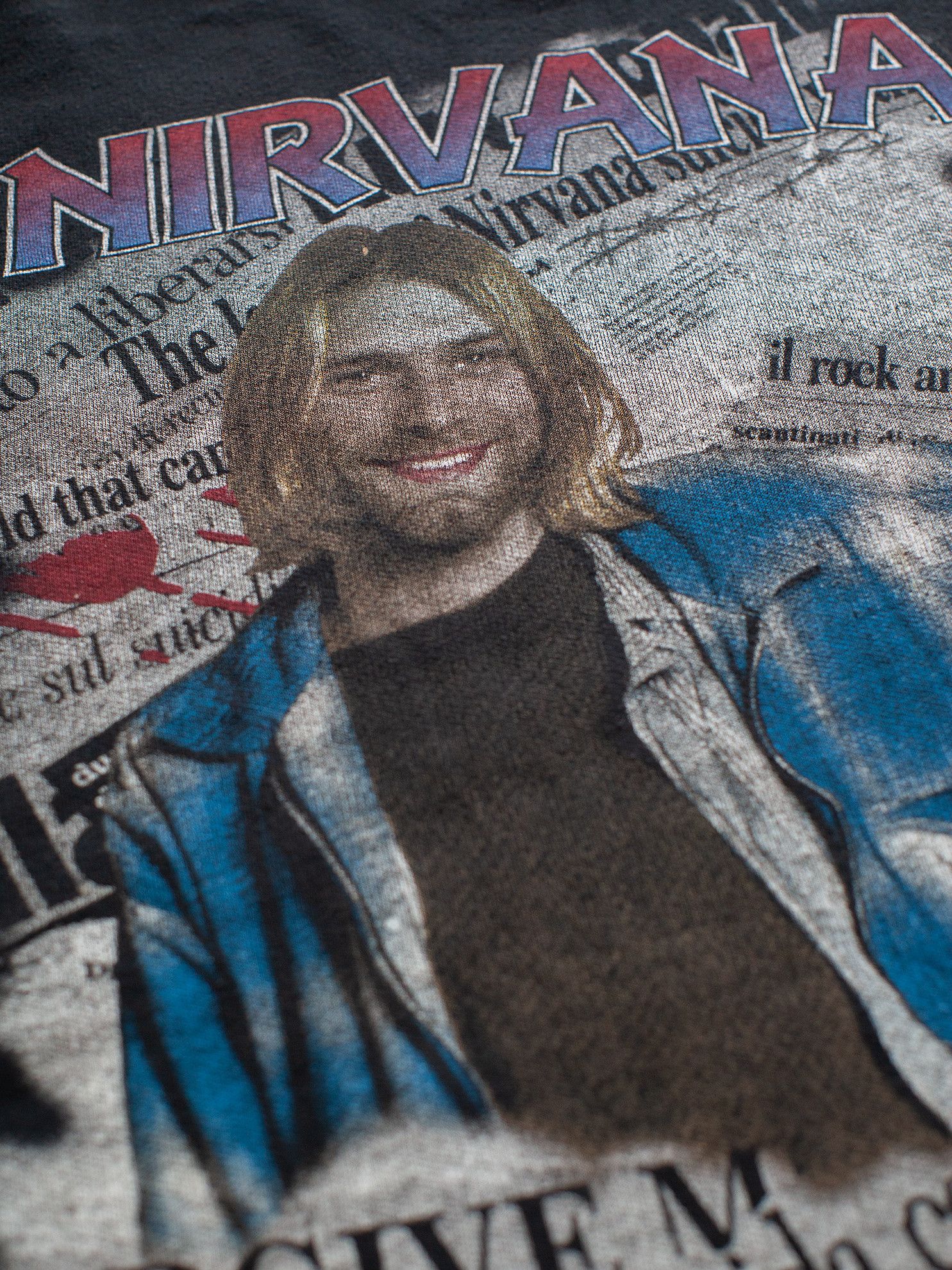 Band Tees Vintage 90s Nirvana / Kurt Cobain Euro Boot Band Hoodie Size US XL / EU 56 / 4 - 4 Thumbnail